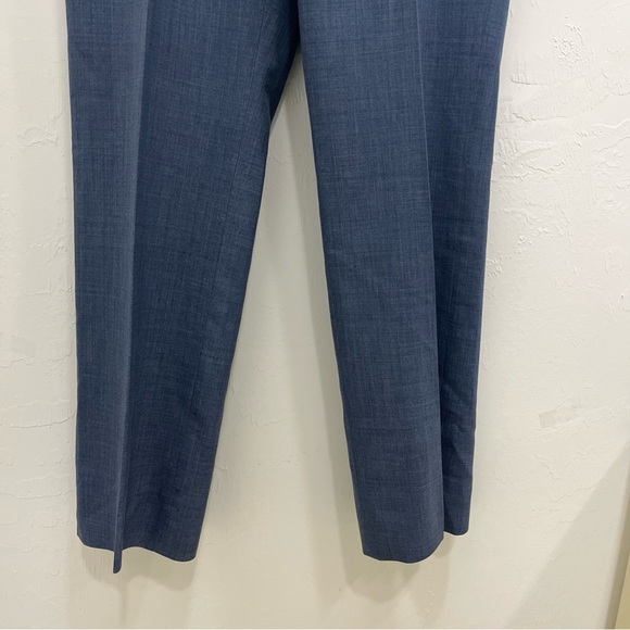 Vtg Majer 34x32 Blue  USA Made Flat Front Mens Dress‎ Pants High Quality - Picture 3 of 15